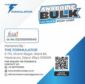 The Formulator Anabolic Bulk Weight Gainer | High Protein | Creatine | Ashwagandha - BIONIK NUTRITION