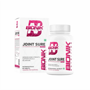 Bionik Nutrition Joint Sure | Bone & Joint Support Supplement with Calcium, D3, K2 & Probiotics | 60 Tablets - BIONIK NUTRITION