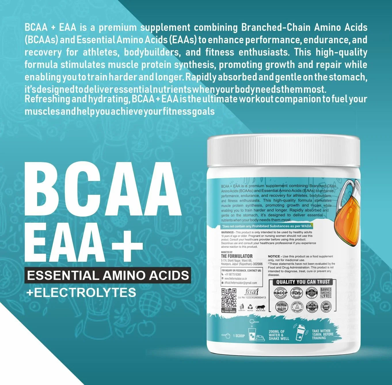 The Formulator BCAA + EAA | Advanced Aminos | Intra-Workout | Taurine | Vitamin C - BIONIK NUTRITION
