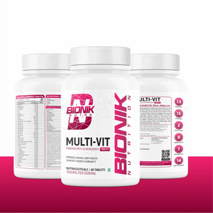 Bionik Nutrition Multi-Vit | Multivitamin for Men & Women | 59 Essential Nutrients | 60 Tablets | Immunity, Energy, and Daily Wellness Support - BIONIK NUTRITION
