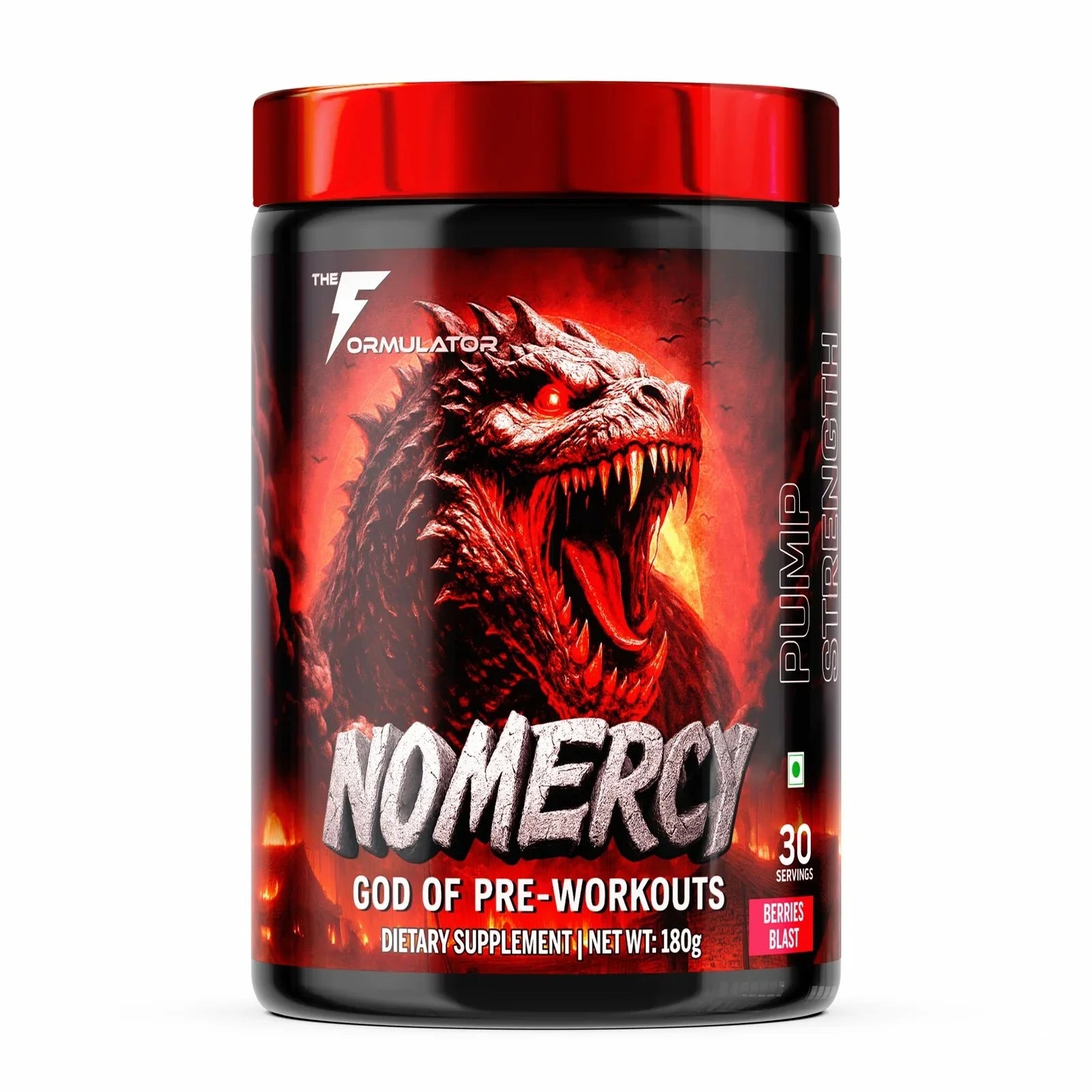 The Formulator NOMERCY Pre-Workout | High-Stim Formula for Energy, Pump & Focus | Beta Alanine & Citrulline - BIONIK NUTRITION