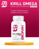 Bionik Nutrition Krill Omega | Antarctic Krill Oil with Astaxanthin | EPA & DHA for Heart, Brain & Joint Support | 60 Softgels