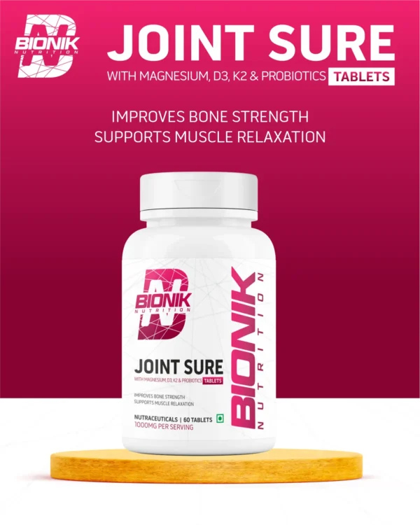 BiBonik Nutrition Joint Sure | Bone & Joint Support Supplement with Calcium, D3, K2 & Probiotics | 60 Tablets - Image 10