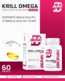 Bionik Nutrition Krill Omega | Antarctic Krill Oil with Astaxanthin | EPA & DHA for Heart, Brain & Joint Support | 60 Softgels