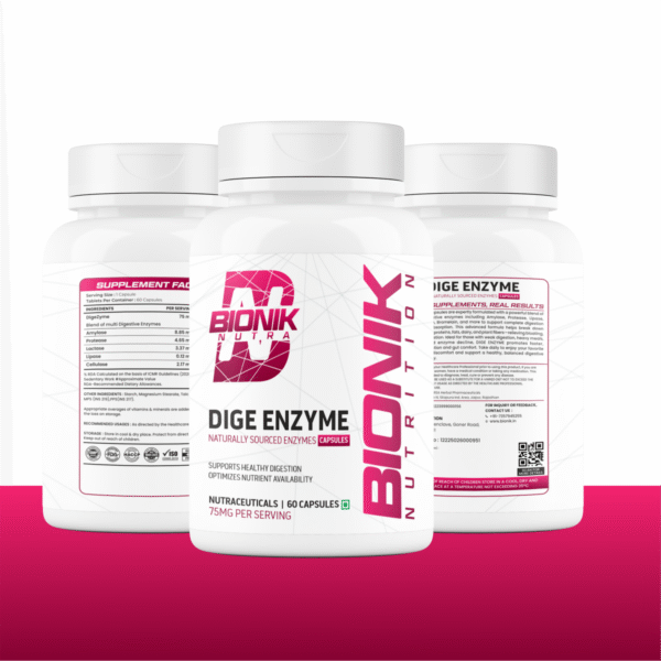 Bionik Nutrition Dige Enzyme | Advanced Digestive Enzyme Supplement for Nutrient Absorption | 60 Tablets - Image 4
