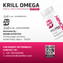 Bionik Nutrition Krill Omega | Antarctic Krill Oil with Astaxanthin | EPA & DHA for Heart, Brain & Joint Support | 60 Softgels