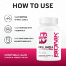 Bionik Nutrition Krill Omega | Antarctic Krill Oil with Astaxanthin | EPA & DHA for Heart, Brain & Joint Support | 60 Softgels