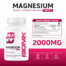 BIONIK Magnesium Tablets | 2000mg High Absorption Magnesium Glycinate | 60 Tablets | Sleep, Muscle Recovery & Stress Support