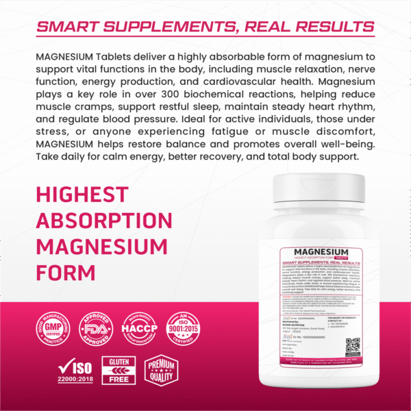 BIONIK Magnesium Tablets | 2000mg High Absorption Magnesium Glycinate | 60 Tablets | Sleep, Muscle Recovery & Stress Support - Image 5