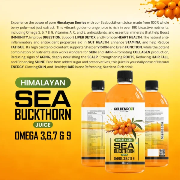 BIONIK Himalayan Sea Buckthorn Juice | Rich in Omega 3, 6, 7 & 9 | 500ml | Immunity, Skin, Heart & Gut Health Support - Image 7