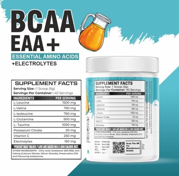 BCAA + EAA | Advanced Aminos | Intra-Workout | Taurine | Vitamin C - Image 3