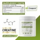 The Formulator CRE10 Ultra Pure Creatine Monohydrate, Creapure Certified, Mixes Easily, 3 g Scoop, Workout Support, 80 Servings, 240 g – Unflavored