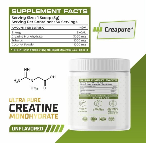 The Formulator CRE10 Ultra Pure Creatine Monohydrate, Creapure Certified, Mixes Easily, 3 g Scoop, Workout Support, 80 Servings, 240 g – Unflavored - Image 4
