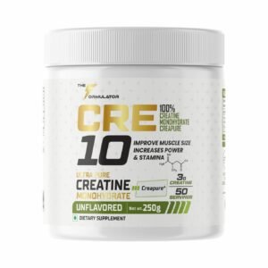 The Formulator CRE10 Ultra Pure Creatine Monohydrate, Creapure Certified, Mixes Easily, 3 g Scoop, Workout Support, 80 Servings, 240 g – Unflavored