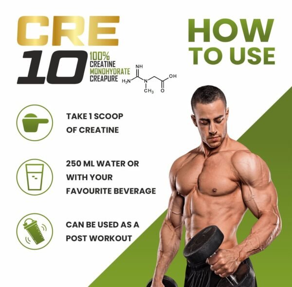 The Formulator CRE10 Ultra Pure Creatine Monohydrate, Creapure Certified, Mixes Easily, 3 g Scoop, Workout Support, 80 Servings, 240 g – Unflavored - Image 6