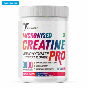 The Formulator CRE10 Ultra Pure Creatine Monohydrate, Creapure Certified, Mixes Easily, 3 g Scoop, Workout Support, 80 Servings, 240 g – Unflavored