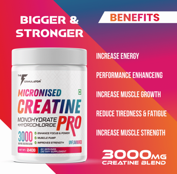 The Formulator CRE10 Ultra Pure Creatine Monohydrate, Creapure Certified, Mixes Easily, 3 g Scoop, Workout Support, 80 Servings, 240 g – Unflavored - Image 2