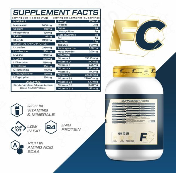 Crucial Whey | 35g Protein | Creatine | Tribulus | Probiotics | Enzymes - Image 3