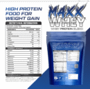 MAXX Whey Protein Blend | Best Whey Protein Powder with Creatine & BCAA | Grass-Fed Premium Whey for Lean Muscle Gain, Weight Gain & Recovery